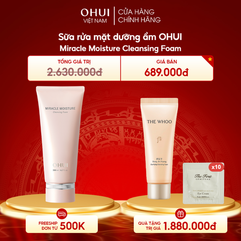 Sữa rửa mặt dưỡng ẩm OHUI Miracle Moisture Cleansing Foam