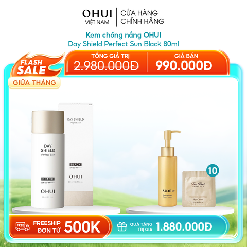 Kem chống nắng kiểm soát dầu OHUI Day Shield Perfect Sun Black