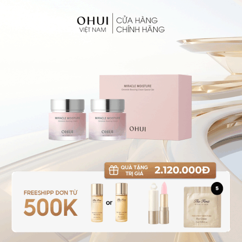 Bộ Kem dưỡng ẩm sâu OHUI Miracle Moisture Cream