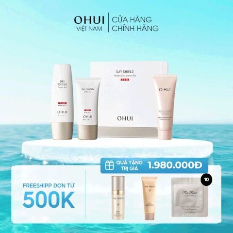 Bộ Kem Chống Nắng Ohui Day Shield Perfect Sun Red 3pcs