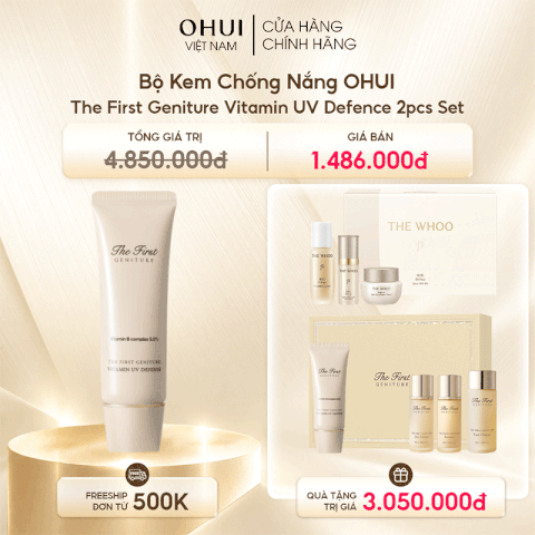 Bộ Kem Chống Nắng OHUI The First Geniture Vitamin UV Defence 2pcs Set