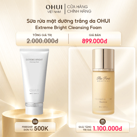 Sữa rửa mặt dưỡng trắng da OHUI Extreme Bright Cleansing Foam