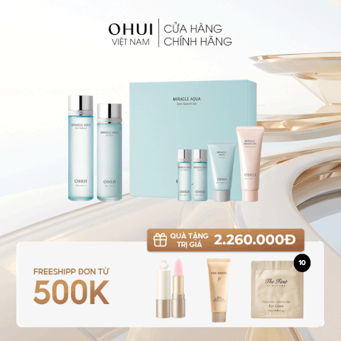 Bộ Kem Dưỡng Da Cấp Ẩm Ohui Miracle Aqua 2pcs