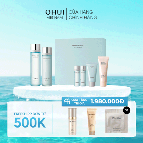 Bộ Kem Dưỡng Da Cấp Ẩm Ohui Miracle Aqua 2pcs