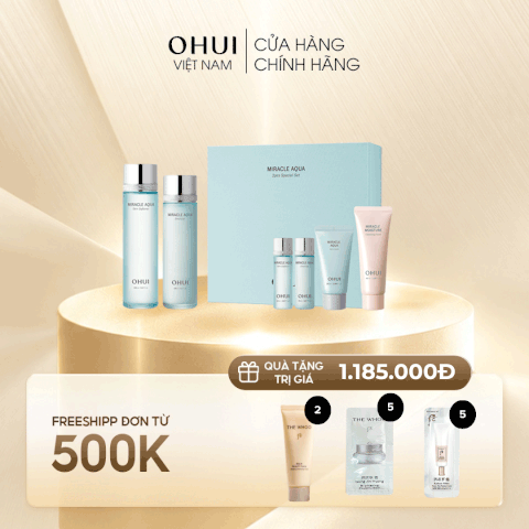 Bộ Kem Dưỡng Da Cấp Ẩm Ohui Miracle Aqua 2pcs