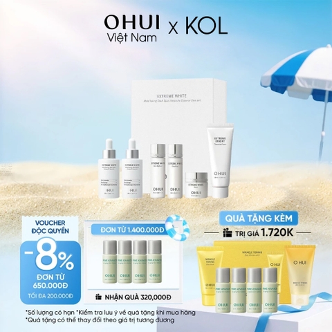 [KOL x OHUI] Bộ Dưỡng Da Ohui Extreme White Melatoing Due Set