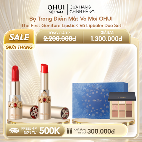 Bộ Son Dưỡng Môi OHUI The First Geniture Lipstick Và Lipbalm Due Set