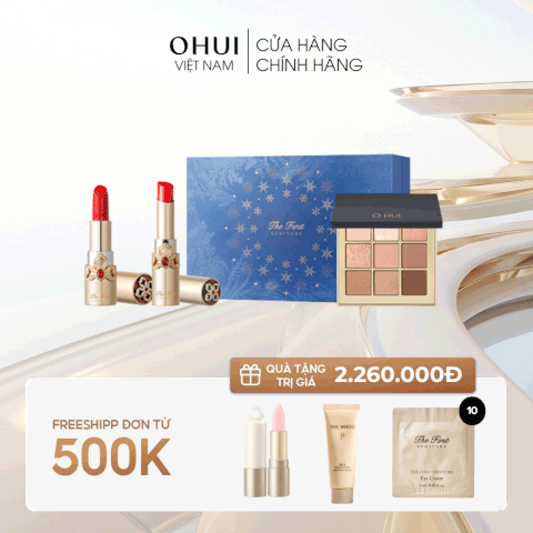 Bộ Son Dưỡng Môi OHUI The First Geniture Lipstick Và Lipbalm Due Set