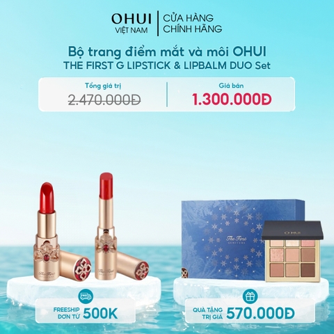 Bộ Son Dưỡng Môi OHUI The First Geniture Lipstick Và Lipbalm Due Set