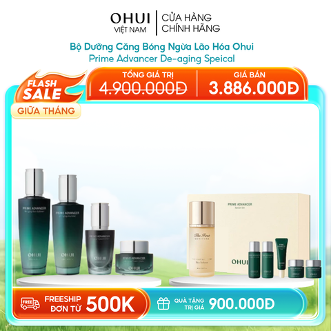 Bộ Dưỡng Ẩm Trẻ Hóa Làn Da Ohui Prime Advancer 4pcs Special Set