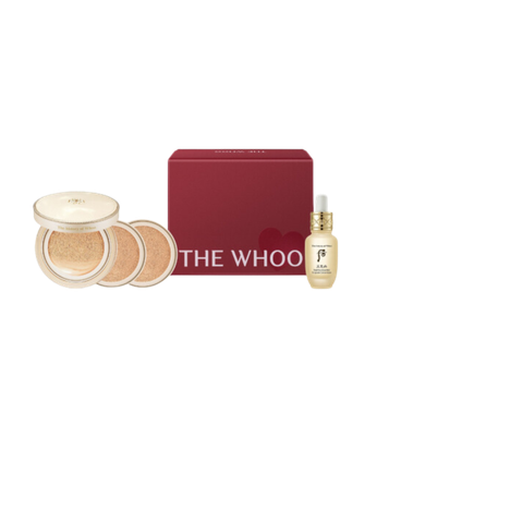 Bộ Cushion Trang Điểm Whoo Gongjinhyang Mi Luxury Golden Cushion Glow Special Set