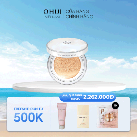 Cushion trang điểm dưỡng trắng Gongjinhyang Seol Radiant White Moisture Cushion Foundation SPF50+,PA+++