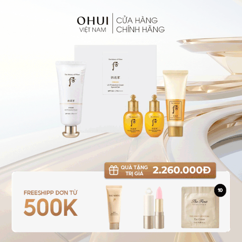 Bộ Kem Chống Nắng Whoo Gongjinhyang Fresh Sun Cream SPF50+/PA++++