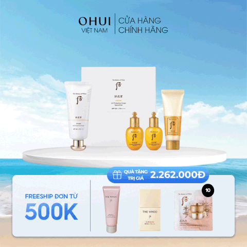Bộ Kem Chống Nắng Whoo Gongjinhyang Fresh Sun Cream SPF50+/PA++++