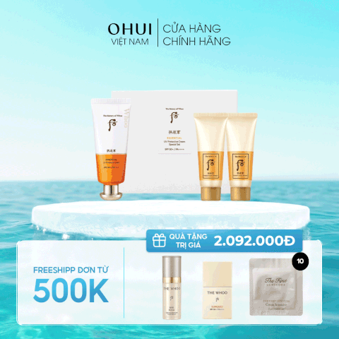 Bộ Kem chống nắng dưỡng ẩm The history of Whoo Gongjinhyang Essential UV Protective Sun Cream SPF50+, PA++++ 60ml