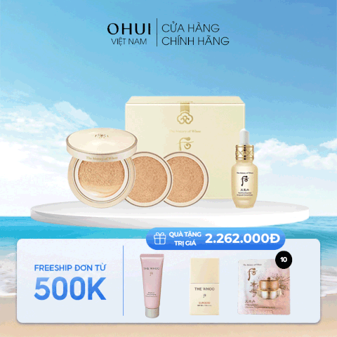 Bộ Cushion Trang Điểm Whoo Gongjinhyang Mi Luxury Golden Cushion Glow