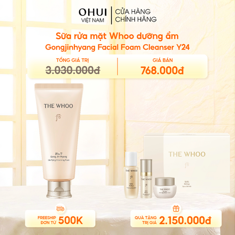 Sữa rửa mặt Whoo dưỡng ẩm Gongjinhyang Facial Foam Cleanser Y24