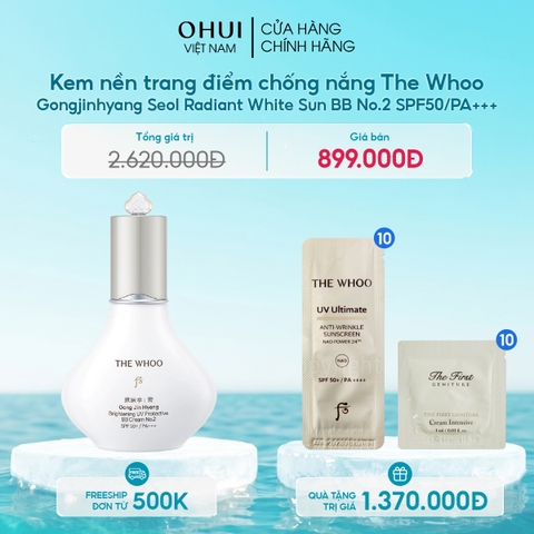 Kem nền trang điểm chống nắng Gongjinhyang Seol Radiant White Sun BB SPF45/PA+++