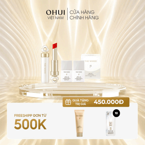 Bộ Son Dưỡng Môi Đông Y Whoo Mi Glow Lip Balm Set Bloom Red