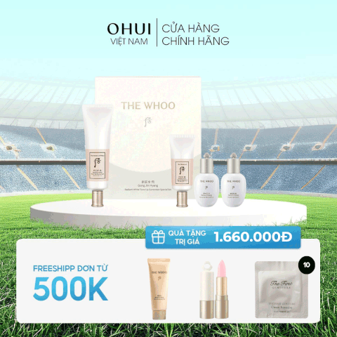Bộ Kem chống nắng Whoo nâng tông Gongjinhyang Seol Radiant White Tone Up Sunscreen