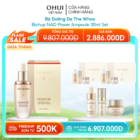 Bộ Dưỡng Da The Whoo Bichup NAD Power Ampoule 30ml Set