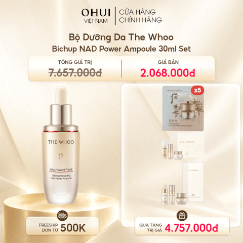 Bộ Dưỡng Da The Whoo Bichup NAD Power Ampoule 30ml Set