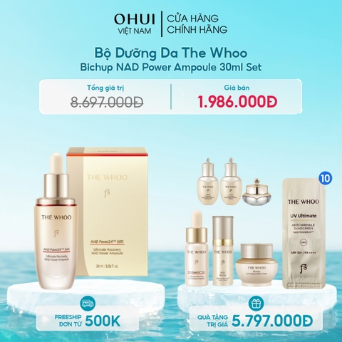 Bộ Dưỡng Da The Whoo Bichup NAD Power Ampoule 30ml Set