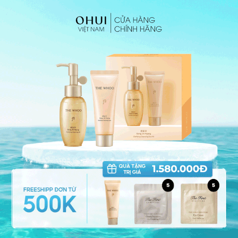 Bộ Làm Sạch Whoo Gongjinhyang Clarifying Cleansing Duo Kit
