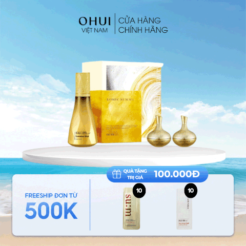Bộ Tinh chất vàng Siêu Dưỡng Chất chống lão hóa Su:m 37 Losec summa Elixir Essence 4pcs