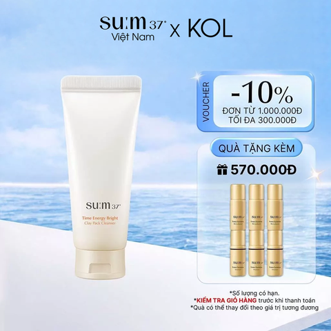 Sữa Rửa Mặt Sum37 Time Energy Bright Clay Pack Cleanser