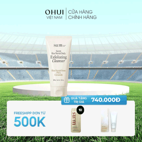 Sữa Rửa Mặt Chiết Xuất Gạo Sum37 Micro Active Secret Rice Nuruk Daily Exfoliati Cleanser
