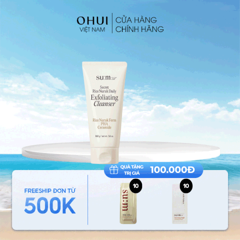 Sữa Rửa Mặt Chiết Xuất Gạo Sum37 Micro Active Secret Rice Nuruk Daily Exfoliati Cleanser
