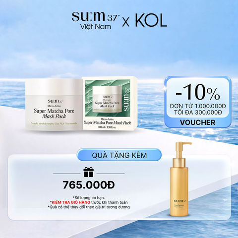 Mặt Nạ Trà Xanh Sum37 Micro Active Super Matcha Pore Mask Pack