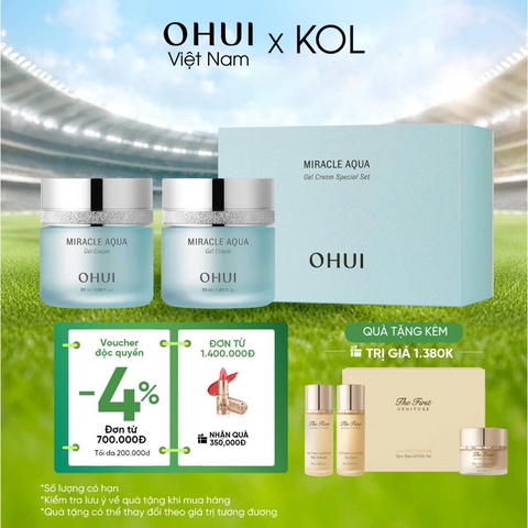 [KOL x OHUI] Bộ Kem Dưỡng Da Cấp Ẩm Ohui Miracle Aqua 2pcs