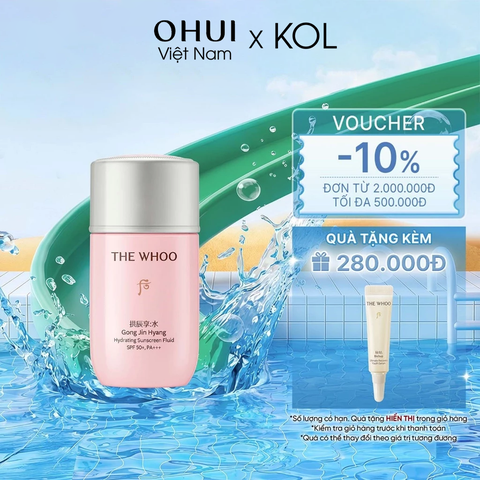 [KOL x OHUI] Bộ Kem Chống Nắng Whoo Gongjinhyang Soo Vital Hydrating Suncreen Fluid Special Set