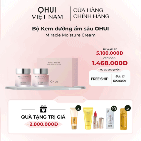 Bộ Kem dưỡng ẩm sâu OHUI Miracle Moisture Cream