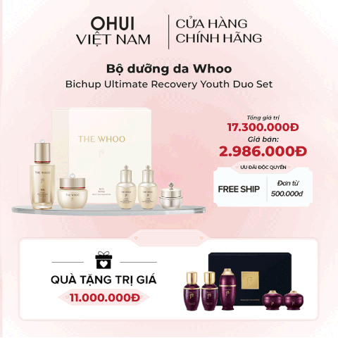 Bộ dưỡng da Whoo Bichup Ultimate Recovery Youth Duo Set