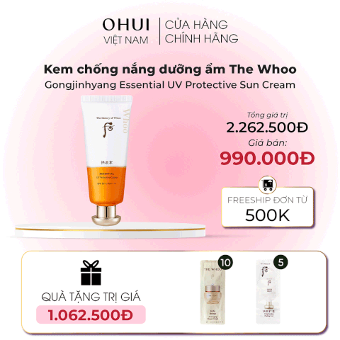 Kem chống nắng dưỡng ẩm The Whoo Gongjinhyang Essential UV Protective Sun Cream