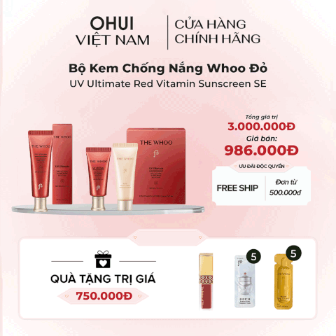 Bộ Kem Chống Nắng Whoo Đỏ UV Ultimate Red Vitamin Sunscreen SE