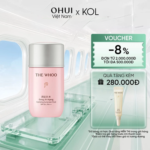 [KOL x OHUI] Bộ Kem Chống Nắng Whoo Gongjinhyang Soo Vital Hydrating Suncreen Fluid Special Set