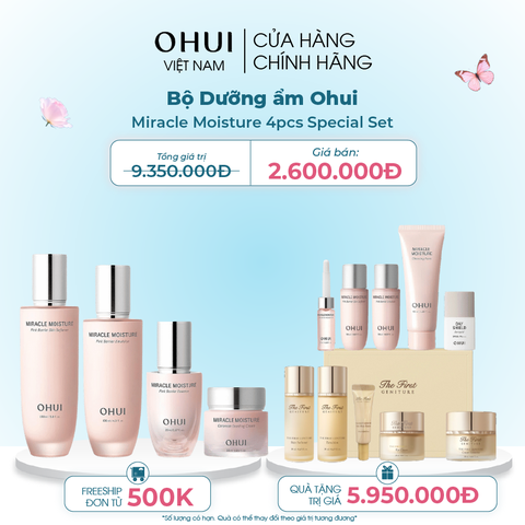 Bộ Dưỡng ẩm Ohui Miracle Moisture 4pcs Special Set