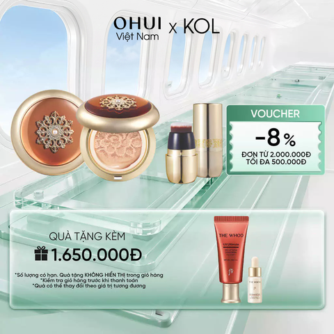[KOL x OHUI] Cushion Trang Điểm Dưỡng Trắng Whoo Cheongidan Essence SPF50+/PA+++