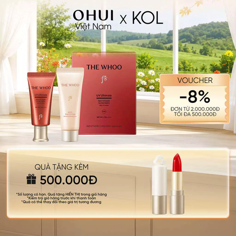 [KOL x OHUI] Kem Chống Nắng Whoo Đỏ UV Ultimate Red Vitamin Sunscreen SE 25ml