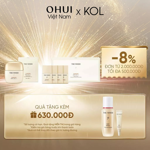 [KOL x OHUI] Bộ kem chống nắng Whoo Gongjinhyang Sunquid Uv Protective Lotion 5pcs Set