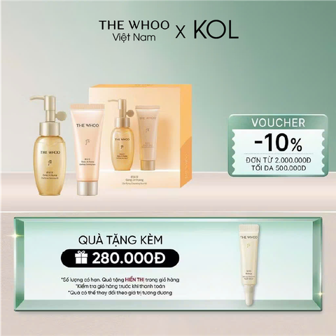 Bộ Làm Sạch Whoo Gongjinhyang Clarifying Cleansing Duo Kit