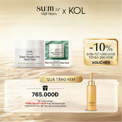 Mặt Nạ Trà Xanh Sum37 Micro Active Super Matcha Pore Mask Pack