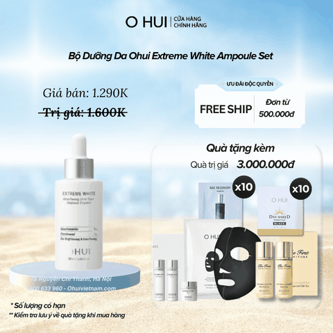 Bộ Dưỡng Da Ohui Extreme White Ampoule Set