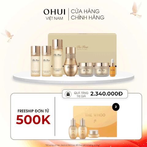 Bộ dưỡng da tái sinh chống lão hóa Ohui The First Mini 7 pcs Bản Mới