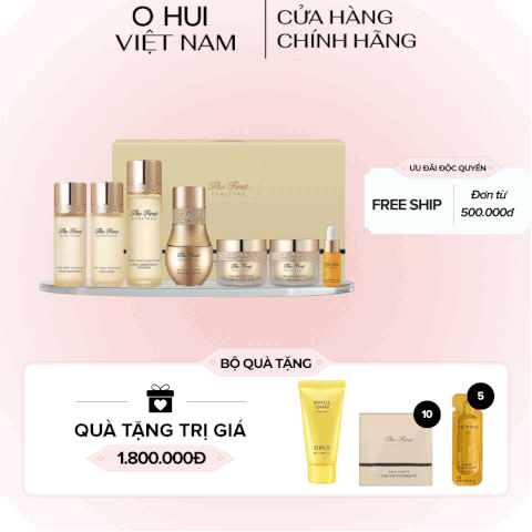 Bộ dưỡng da tái sinh chống lão hóa Ohui The First Mini 7 pcs Bản Mới