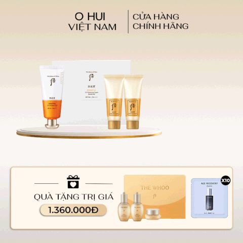 Bộ Kem chống nắng dưỡng ẩm The history of Whoo Gongjinhyang Essential UV Protective Sun Cream SPF50+, PA++++ 60ml